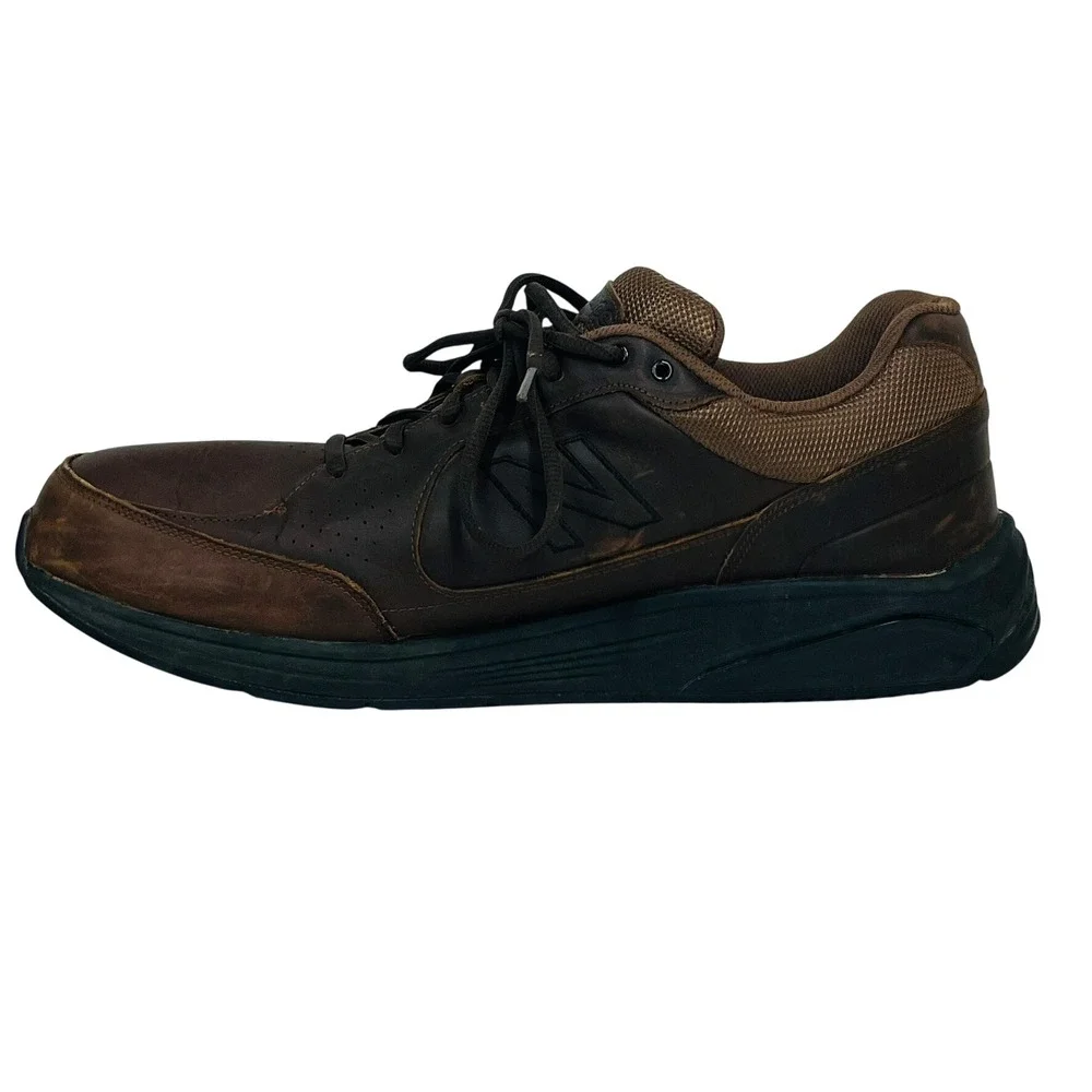 New Balance 928v3 Walking Shoes Mens 16 Brown Leather Rollbar Sneakers MW928BR